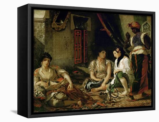 The Women of Algiers in their Apartment-Eugene Delacroix-Framed Premier Image Canvas