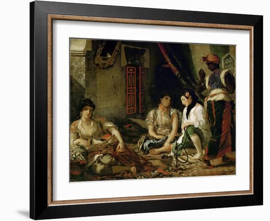 The Women of Algiers in their Apartment-Eugene Delacroix-Framed Giclee Print