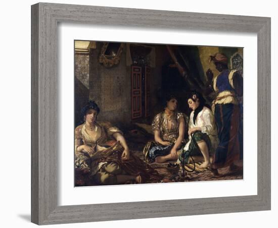 The Women of Algiers-Eugene Delacroix-Framed Giclee Print