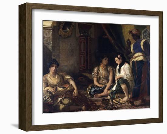 The Women of Algiers-Eugene Delacroix-Framed Giclee Print