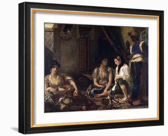 The Women of Algiers-Eugene Delacroix-Framed Giclee Print