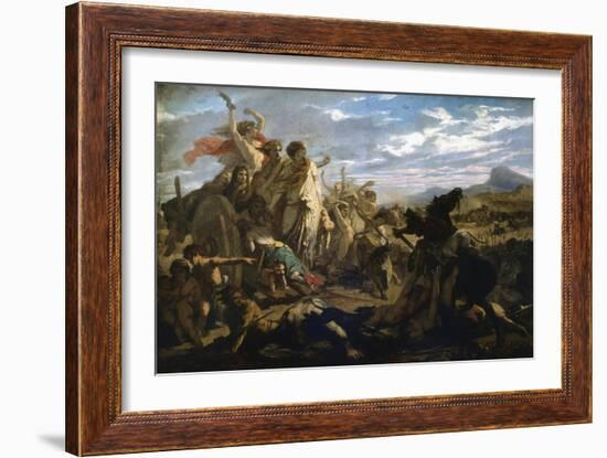 The Women of Gaul, C1827-1893-Auguste Barthelemy Glaize-Framed Giclee Print