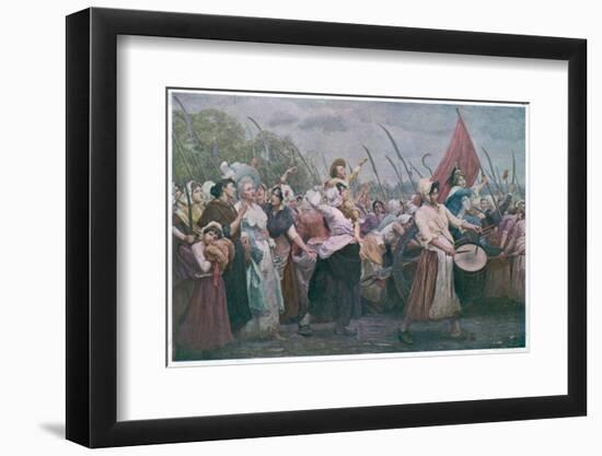 The Women of Paris March to Versailles-null-Framed Photographic Print