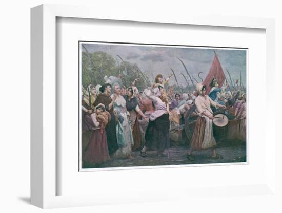 The Women of Paris March to Versailles-null-Framed Photographic Print