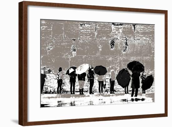 The Women's Side, from the Series Tuesday at the Wailing Wall (2016)-Joy Lions-Framed Giclee Print