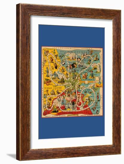 The Wonderful Game of Oz - Board-John R. Neill-Framed Art Print