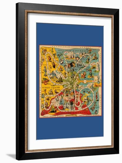 The Wonderful Game of Oz - Board-John R. Neill-Framed Art Print