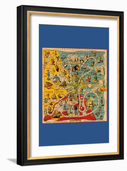 The Wonderful Game of Oz - Board-John R. Neill-Framed Art Print