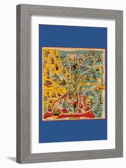 The Wonderful Game of Oz - Board-John R. Neill-Framed Art Print