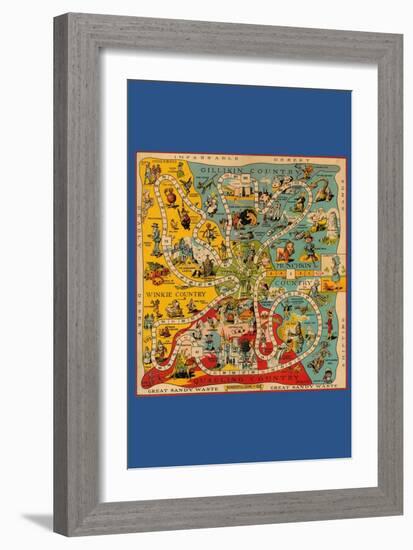 The Wonderful Game of Oz - Board-John R. Neill-Framed Art Print