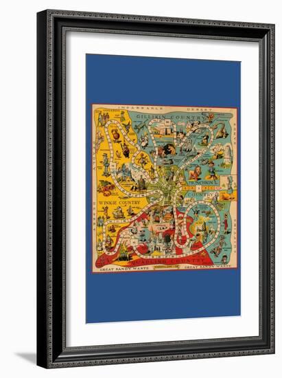 The Wonderful Game of Oz - Board-John R. Neill-Framed Art Print