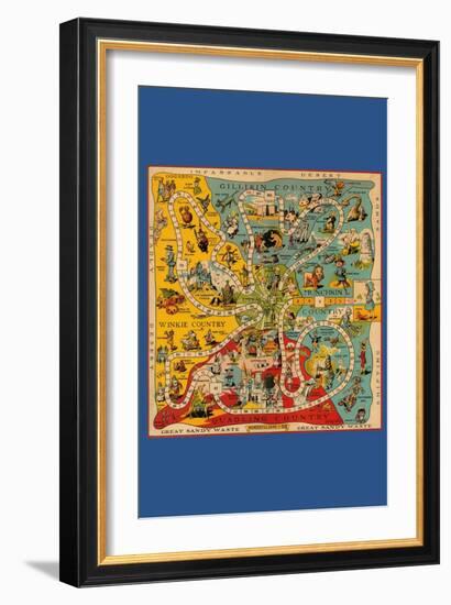 The Wonderful Game of Oz - Board-John R. Neill-Framed Art Print