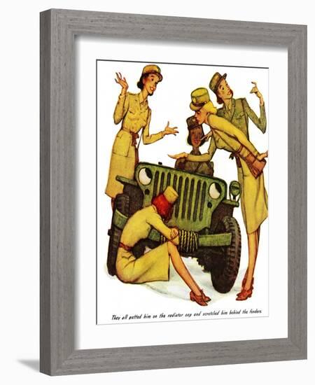 "The Wonderful Life of Wilbur the Jeep" B-Norman Rockwell-Framed Giclee Print