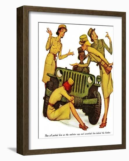 "The Wonderful Life of Wilbur the Jeep" B-Norman Rockwell-Framed Giclee Print