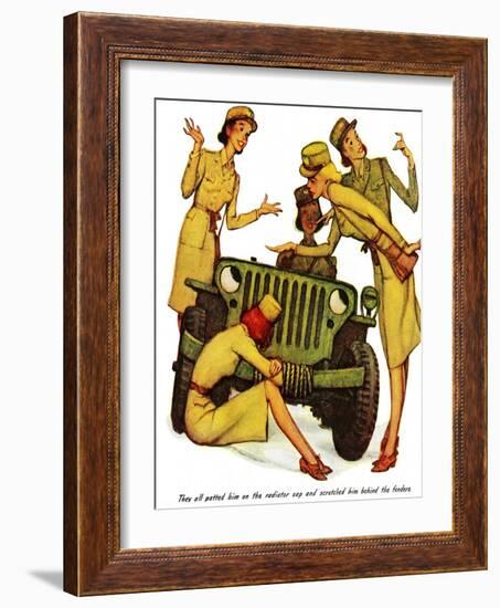 "The Wonderful Life of Wilbur the Jeep" B-Norman Rockwell-Framed Giclee Print