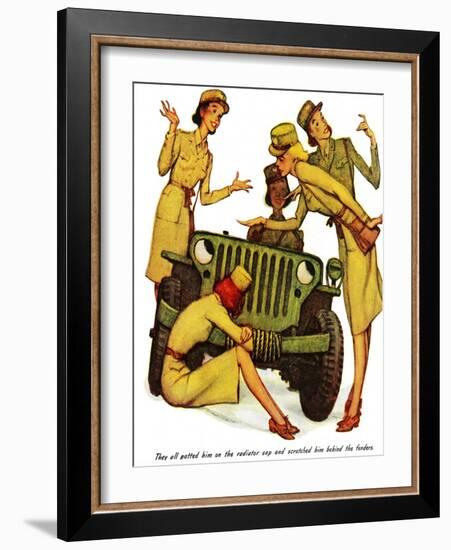 "The Wonderful Life of Wilbur the Jeep" B-Norman Rockwell-Framed Giclee Print