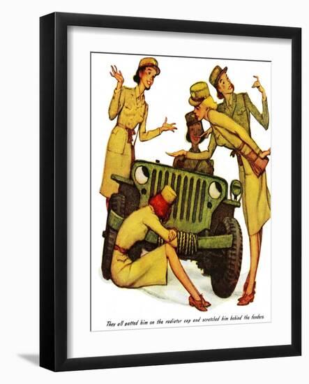 "The Wonderful Life of Wilbur the Jeep" B-Norman Rockwell-Framed Giclee Print