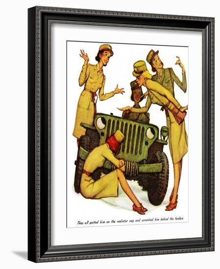 "The Wonderful Life of Wilbur the Jeep" B-Norman Rockwell-Framed Giclee Print