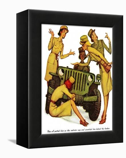 "The Wonderful Life of Wilbur the Jeep" B-Norman Rockwell-Framed Premier Image Canvas