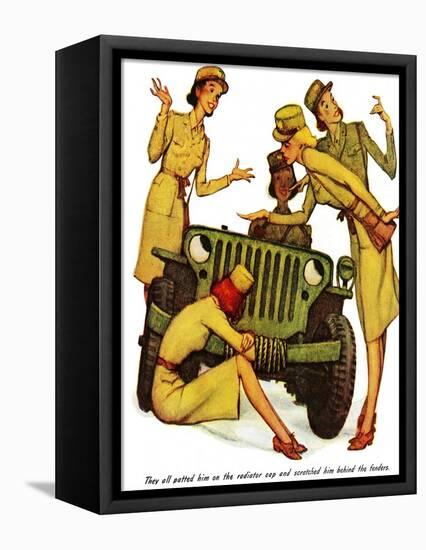 "The Wonderful Life of Wilbur the Jeep" B-Norman Rockwell-Framed Premier Image Canvas