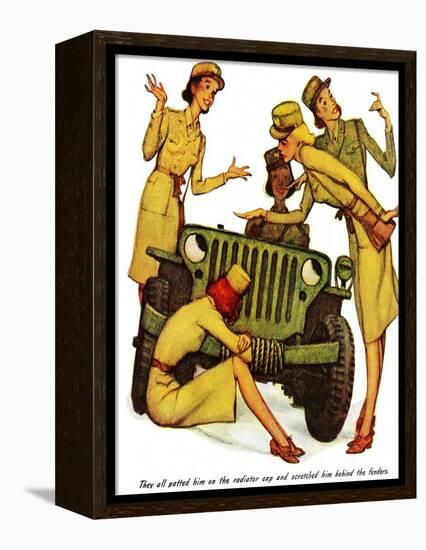 "The Wonderful Life of Wilbur the Jeep" B-Norman Rockwell-Framed Premier Image Canvas