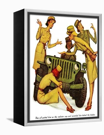 "The Wonderful Life of Wilbur the Jeep" B-Norman Rockwell-Framed Premier Image Canvas