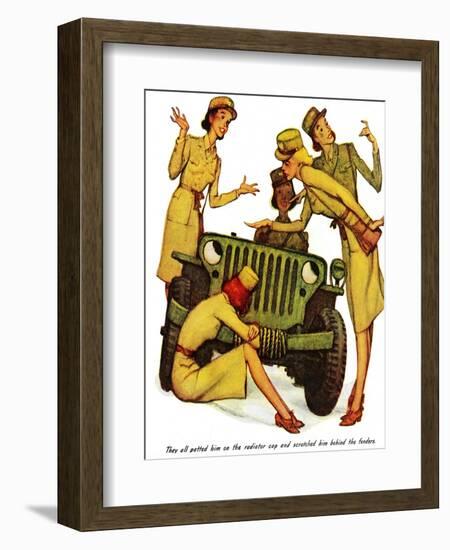 "The Wonderful Life of Wilbur the Jeep" B-Norman Rockwell-Framed Giclee Print