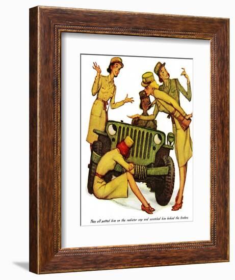 "The Wonderful Life of Wilbur the Jeep" B-Norman Rockwell-Framed Giclee Print