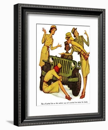 "The Wonderful Life of Wilbur the Jeep" B-Norman Rockwell-Framed Giclee Print