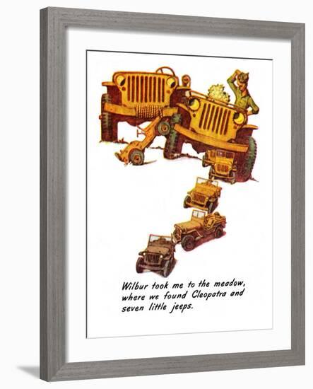 "The Wonderful Life of Wilbur the Jeep" E, January 29,1944-Norman Rockwell-Framed Giclee Print