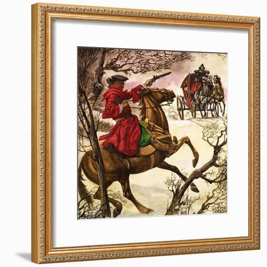 The Wonderful Story of Britain: Highwaymen and Robbers-Peter Jackson-Framed Giclee Print