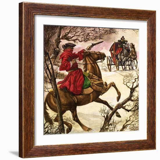 The Wonderful Story of Britain: Highwaymen and Robbers-Peter Jackson-Framed Giclee Print