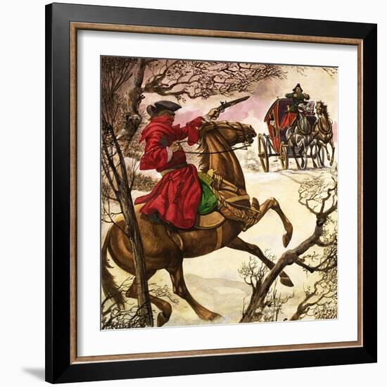 The Wonderful Story of Britain: Highwaymen and Robbers-Peter Jackson-Framed Giclee Print