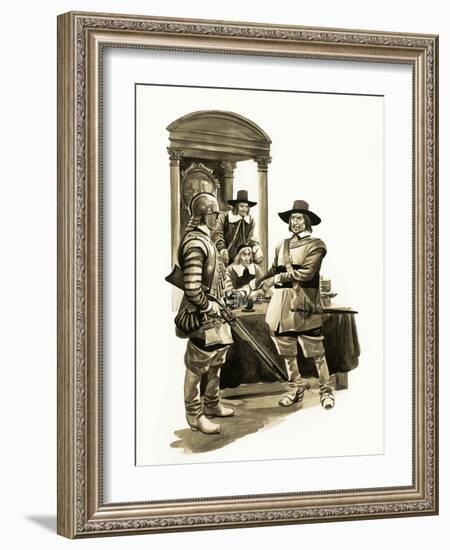 The Wonderful Story of Britain: Oliver Cromwell-Peter Jackson-Framed Giclee Print