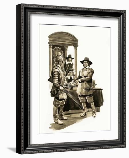 The Wonderful Story of Britain: Oliver Cromwell-Peter Jackson-Framed Giclee Print