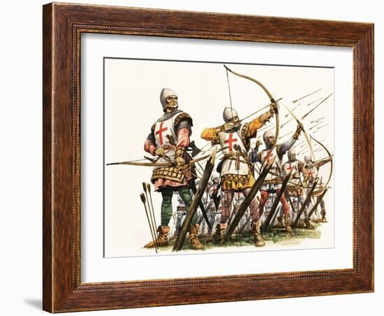 The Wonderful Story of Britain: the Bowmen of Britain-Peter Jackson-Framed Giclee Print