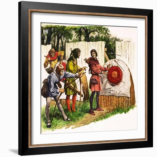 The Wonderful Story of Britain: the Bowmen of Britain-Peter Jackson-Framed Giclee Print