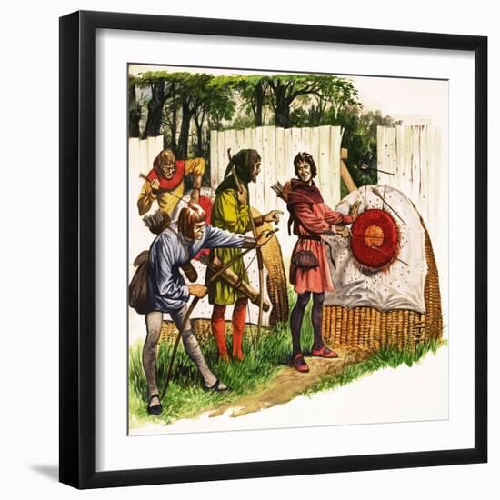 The Wonderful Story of Britain: the Bowmen of Britain-Peter Jackson-Framed Giclee Print