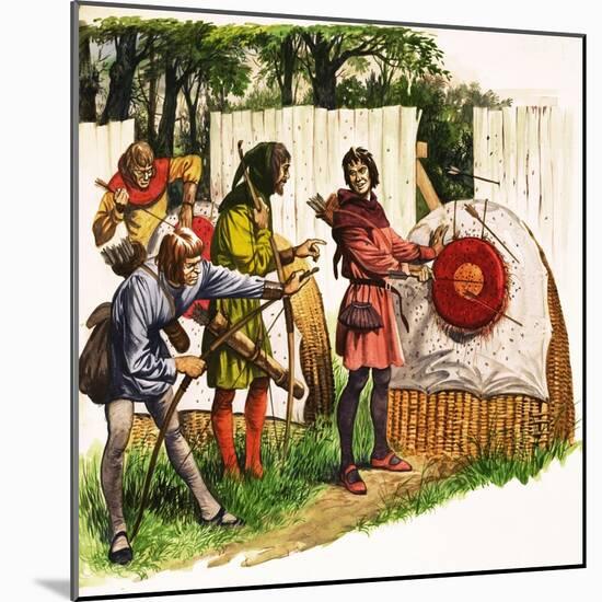 The Wonderful Story of Britain: the Bowmen of Britain-Peter Jackson-Mounted Giclee Print