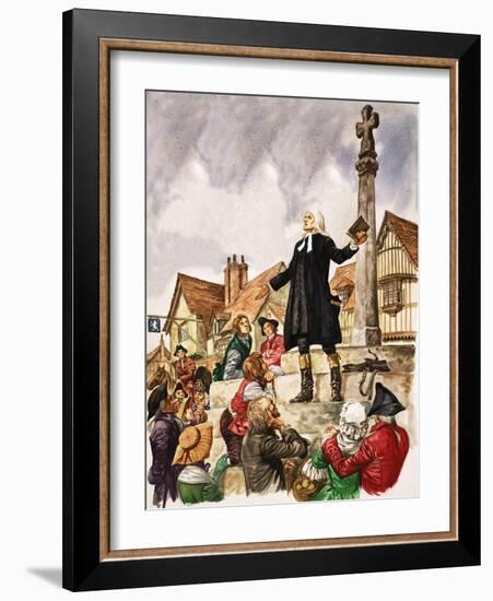 The Wonderful Story of Britain: The Good Work of John Wesley-Peter Jackson-Framed Giclee Print