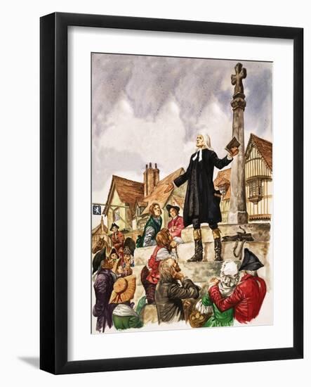 The Wonderful Story of Britain: The Good Work of John Wesley-Peter Jackson-Framed Giclee Print