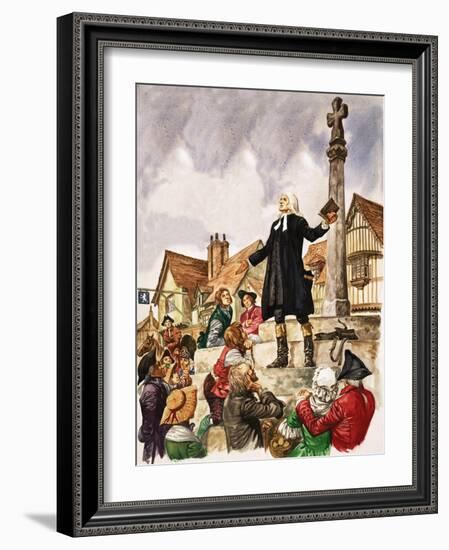 The Wonderful Story of Britain: The Good Work of John Wesley-Peter Jackson-Framed Giclee Print