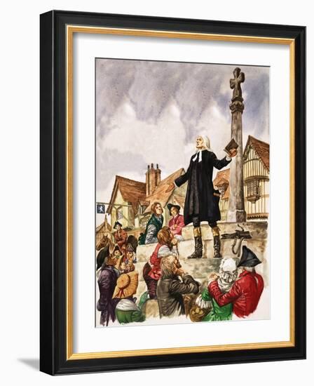 The Wonderful Story of Britain: The Good Work of John Wesley-Peter Jackson-Framed Giclee Print