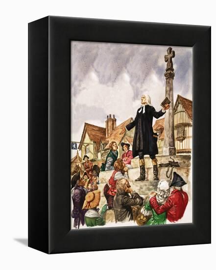 The Wonderful Story of Britain: The Good Work of John Wesley-Peter Jackson-Framed Premier Image Canvas