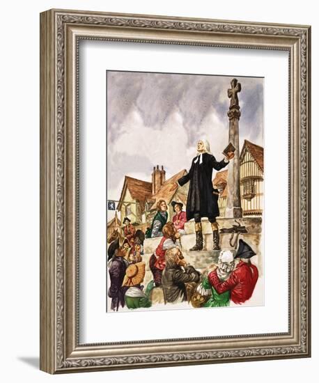 The Wonderful Story of Britain: The Good Work of John Wesley-Peter Jackson-Framed Giclee Print