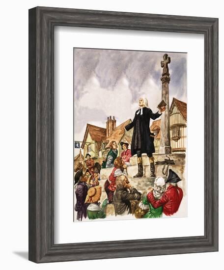 The Wonderful Story of Britain: The Good Work of John Wesley-Peter Jackson-Framed Giclee Print