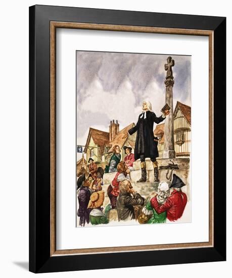 The Wonderful Story of Britain: The Good Work of John Wesley-Peter Jackson-Framed Giclee Print