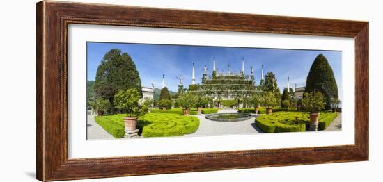 The Wonderfully Ornate Baroque Gardens of the Teatro Massimo, Isola Bella, Lake Maggiore-Doug Pearson-Framed Photographic Print