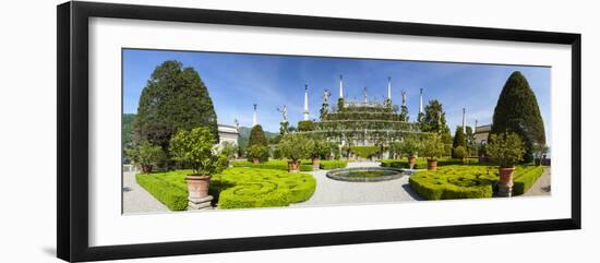 The Wonderfully Ornate Baroque Gardens of the Teatro Massimo, Isola Bella, Lake Maggiore-Doug Pearson-Framed Photographic Print