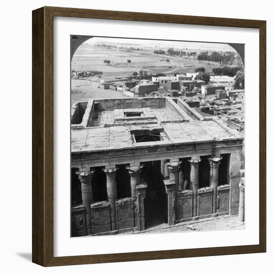 The Wonderfully Preserved Temple at Edfu, Egypt, 1905-Underwood & Underwood-Framed Photographic Print